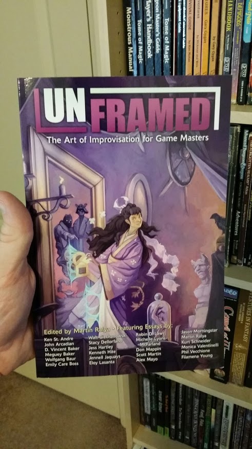 Preorders for Unframed: The Art of Improvisation for Game Masters open Monday June 2 (and a final preview)